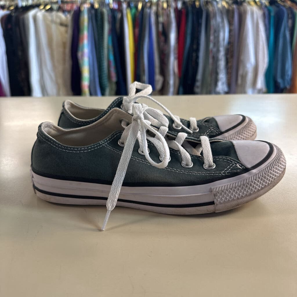 Converse Green Low Canvas Sneakers 6
