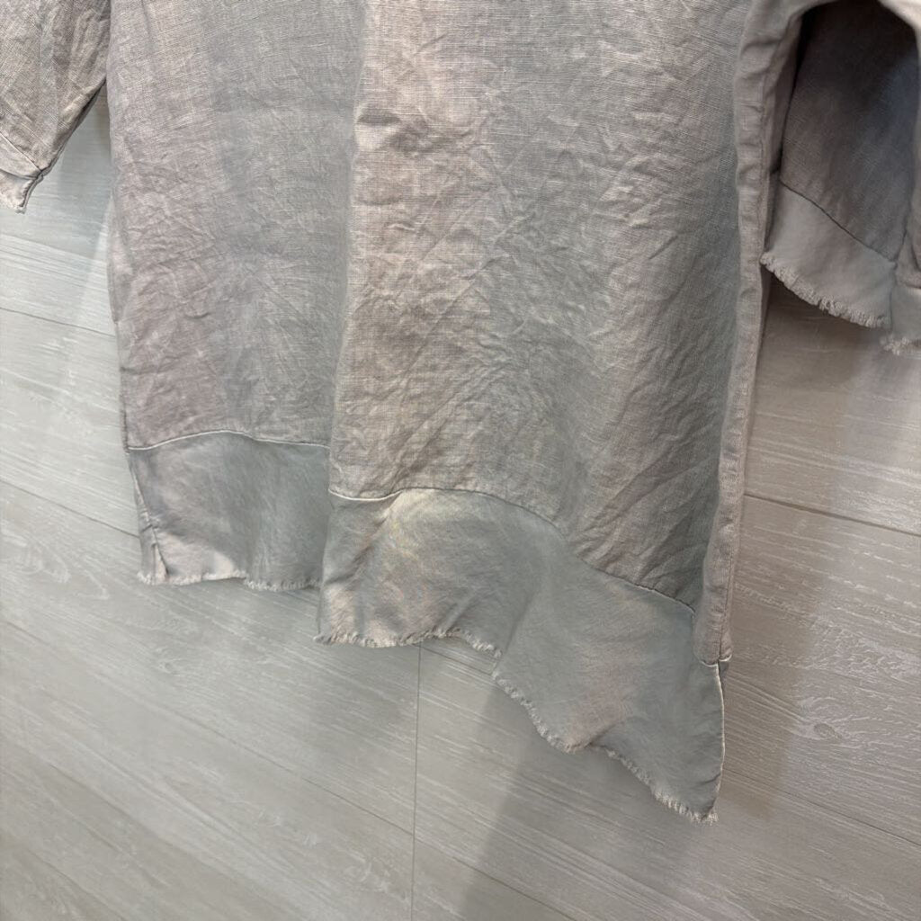 Terzo Millennio 100% Linen Short Sleeve Top Small