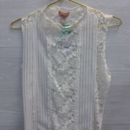 Willow and Root White Lace Tank Top Small