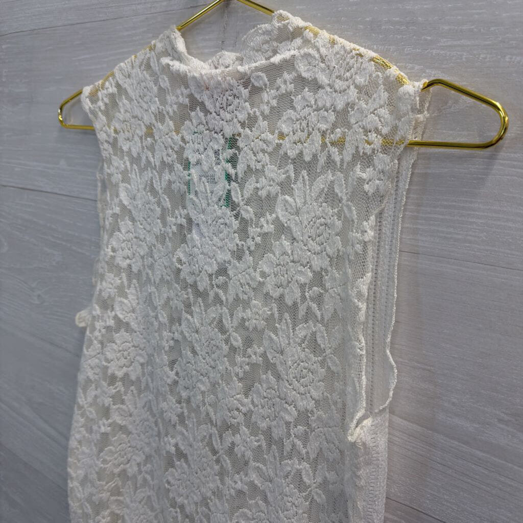 Willow and Root White Lace Tank Top Small