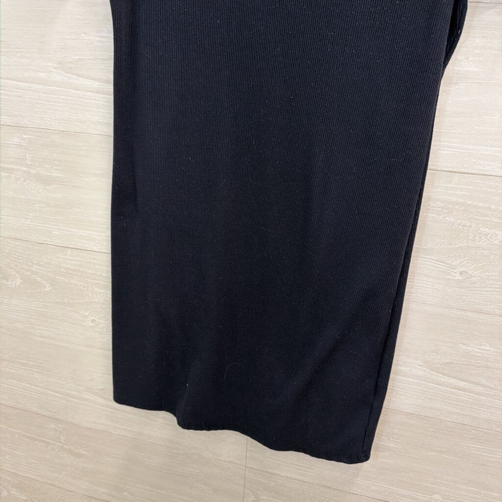 All In Love Navy Ribbed Short Sleeve Dress Medium