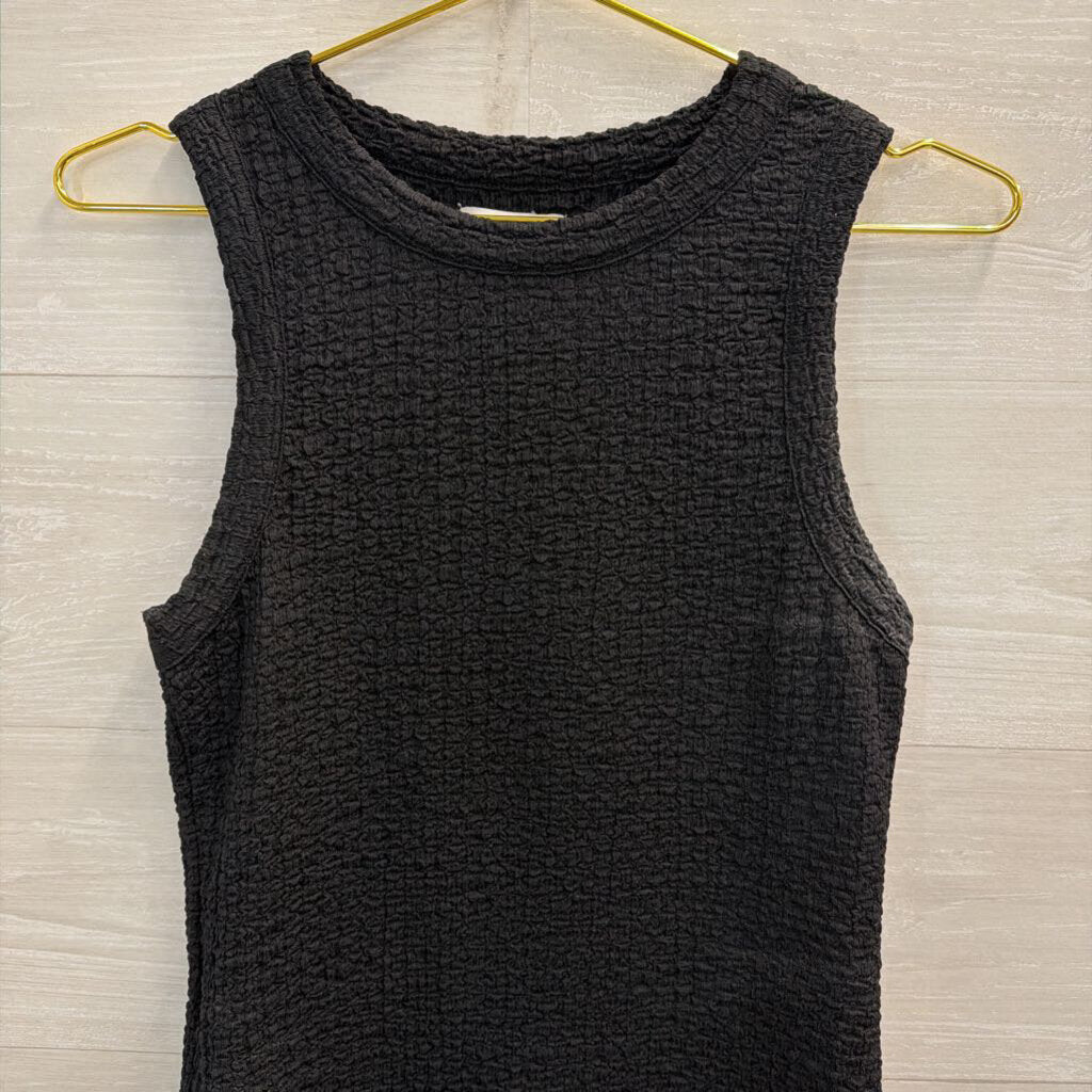 Nine West Black Textured Tank Top Small