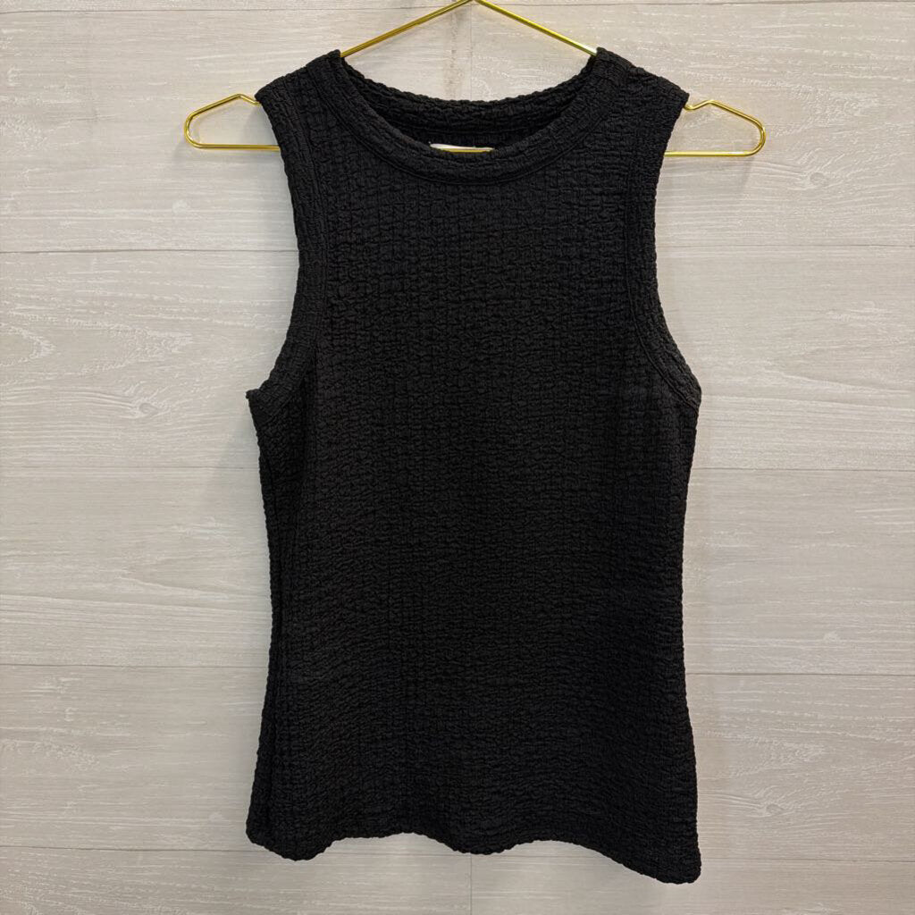 Nine West Black Textured Tank Top Small