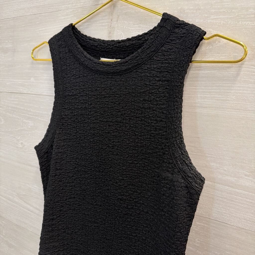 Nine West Black Textured Tank Top Small