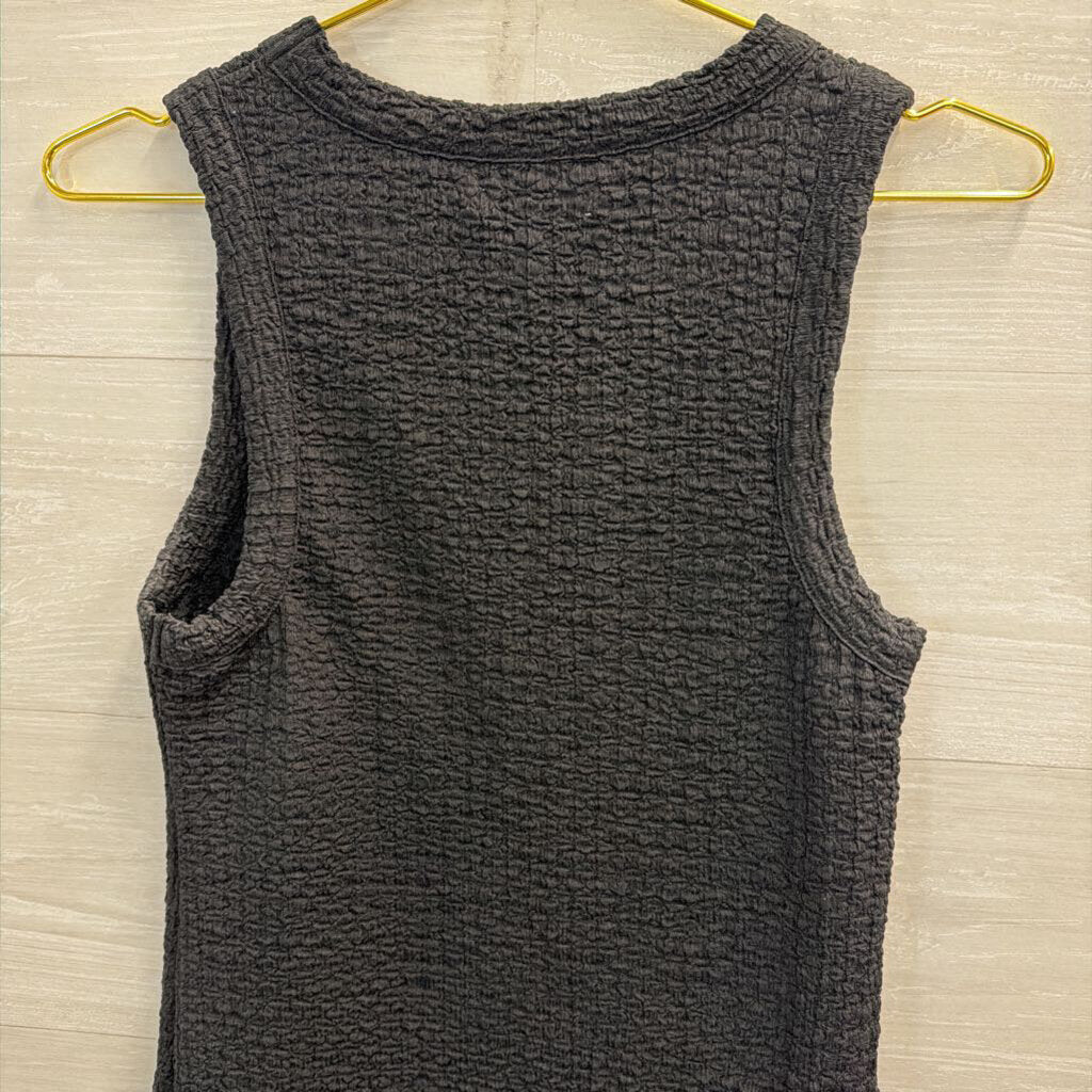 Nine West Black Textured Tank Top Small