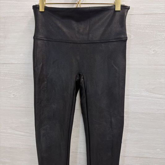 Spanx Black Faux Leather Leggings Medium