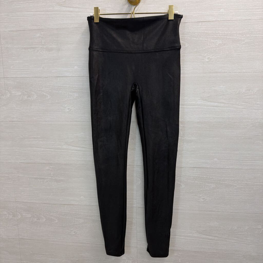 Spanx Black Faux Leather Leggings Medium