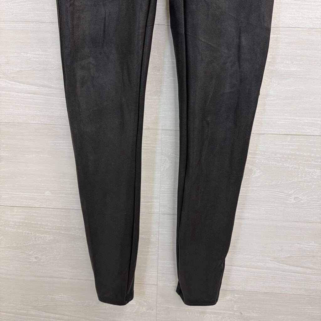 Spanx Black Faux Leather Leggings Medium