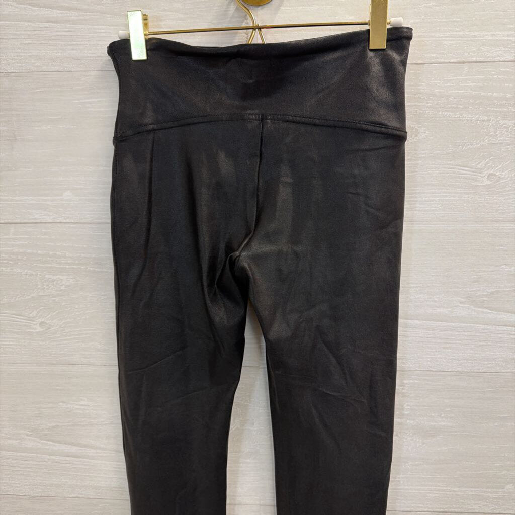 Spanx Black Faux Leather Leggings Medium