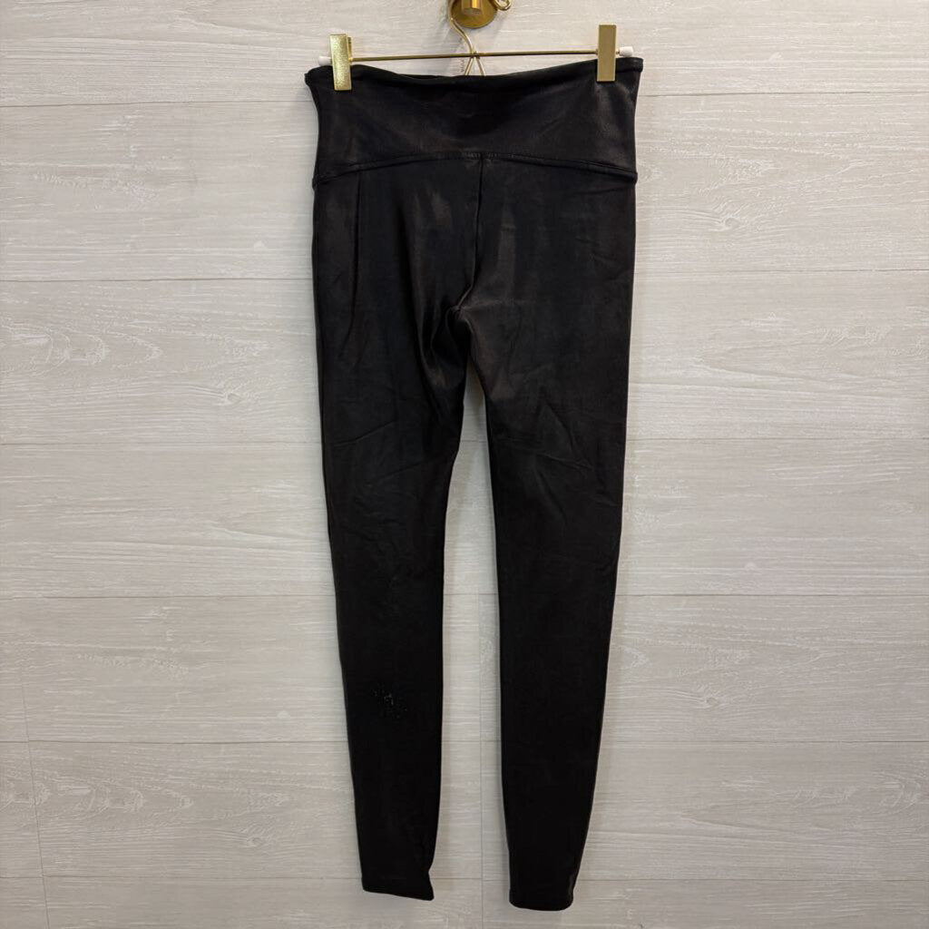 Spanx Black Faux Leather Leggings Medium