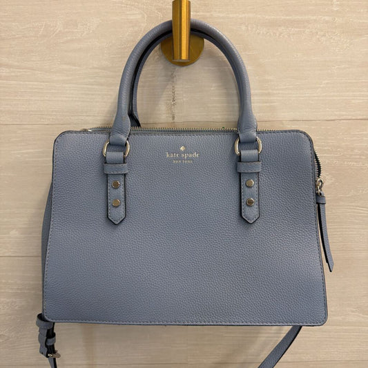 Kate Spade Light Blue Leather Mulberry Street Leighann Tote Purse