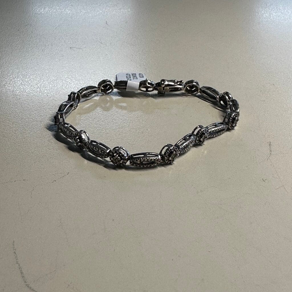 Sterling Silver Diamond Bracelet