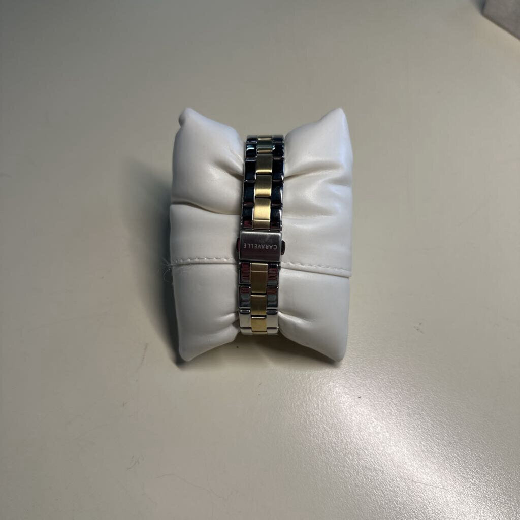 Caravelle Silver Rhinestone Watch