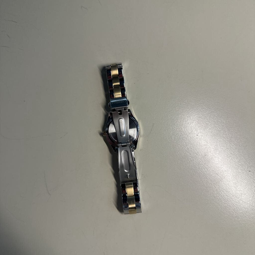 Caravelle Silver Rhinestone Watch