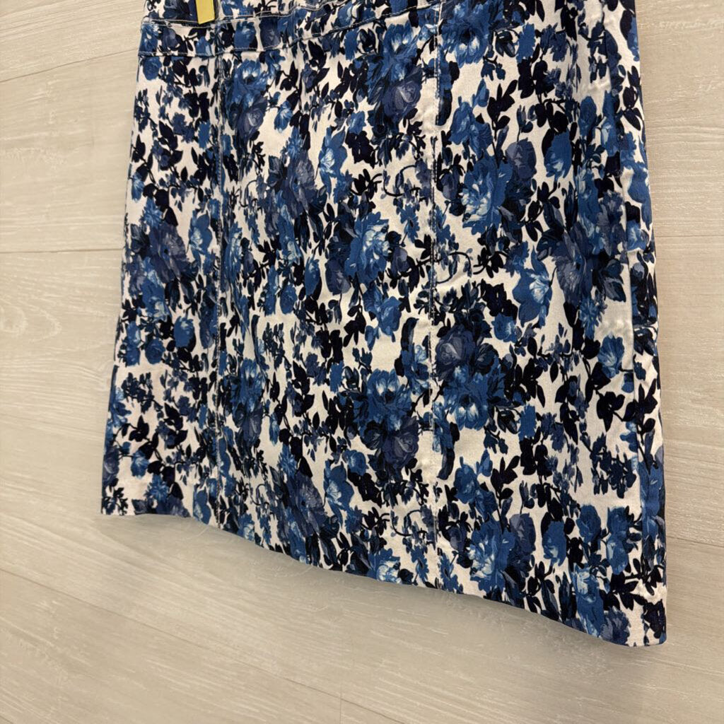 Kim Rogers White/ Blue Print Skort 10