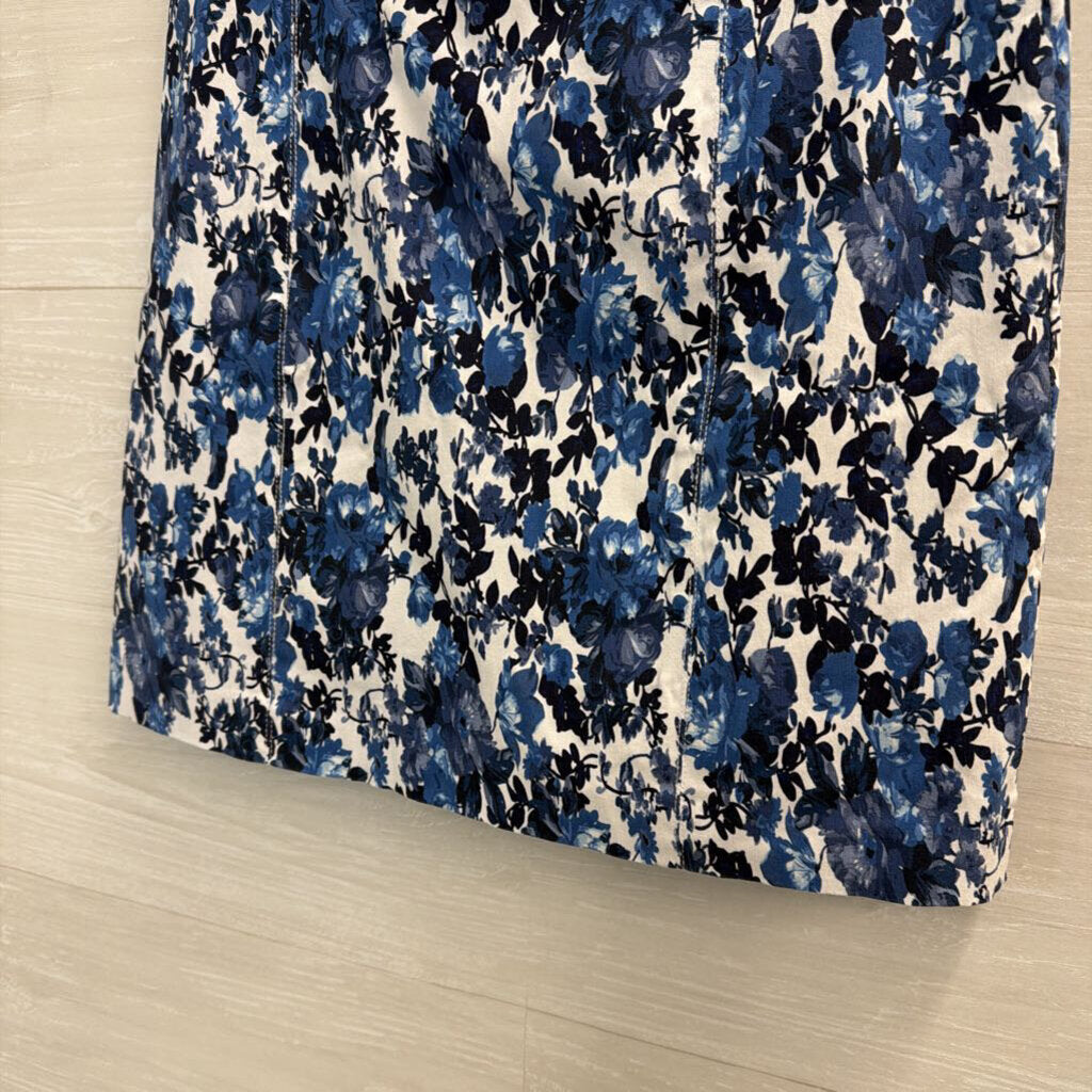 Kim Rogers White/ Blue Print Skort 10
