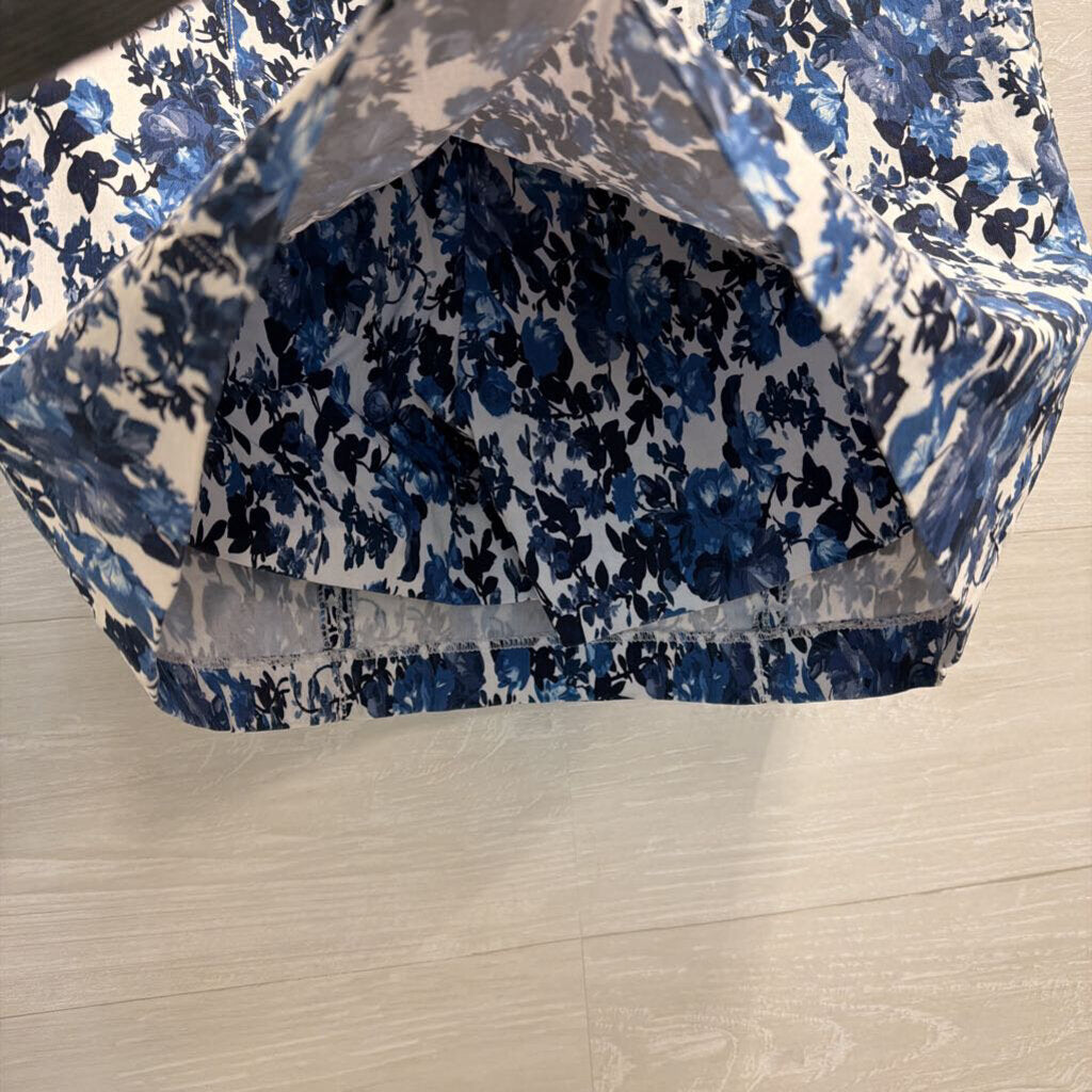 Kim Rogers White/ Blue Print Skort 10