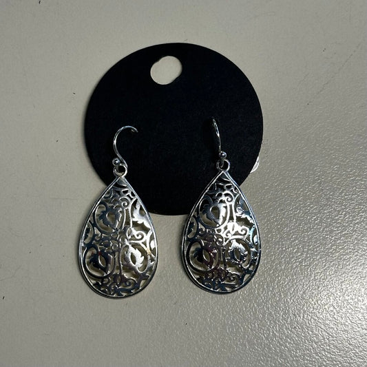 Sterling Silver Filigree Tear Drop Earrings
