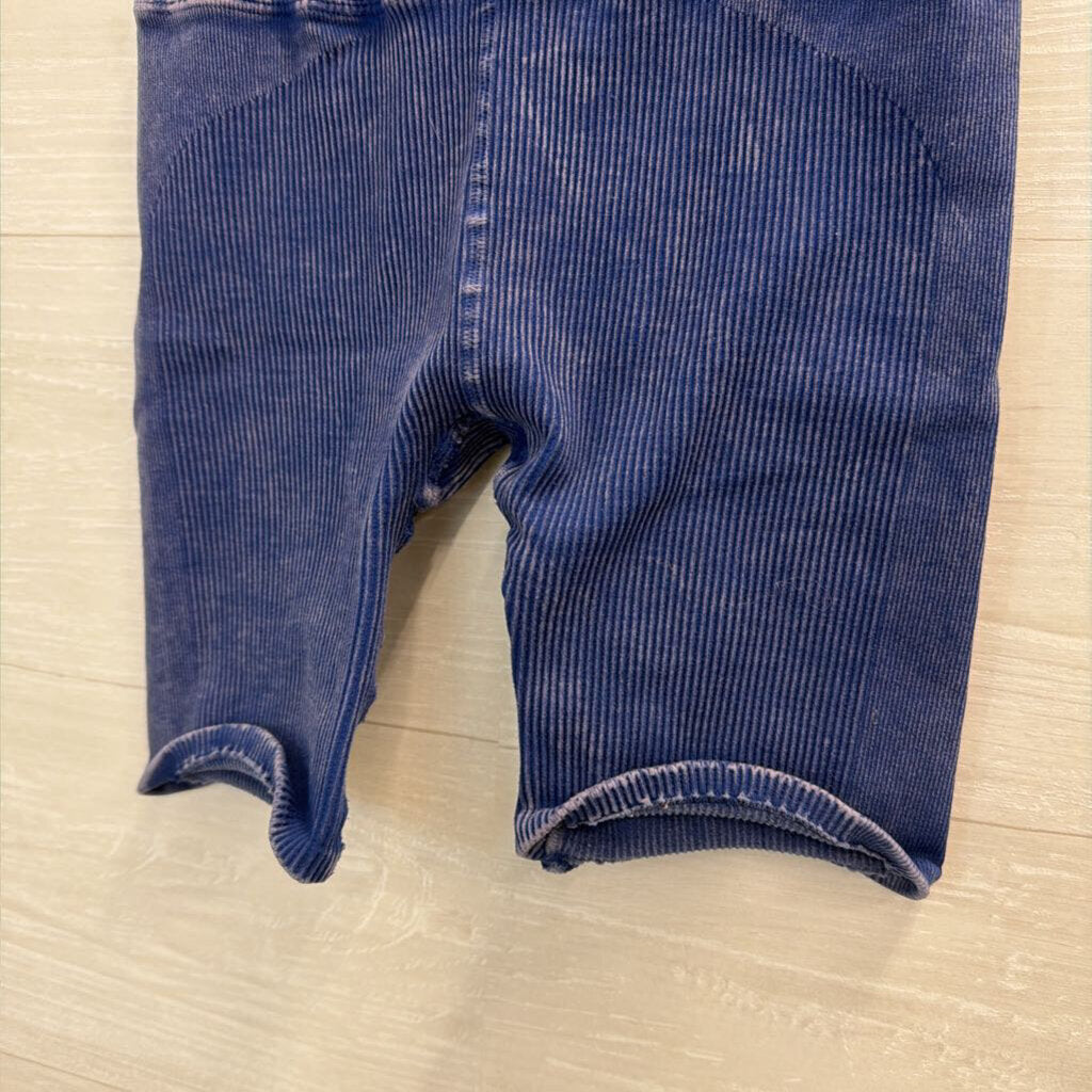 FP Movement Blue Ribbed Biker Shorts Medium/ Large