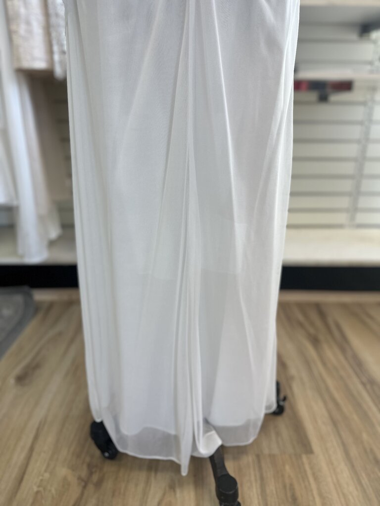 DB Studio Ivory Lace Strap Ruched Bridal Gown 4