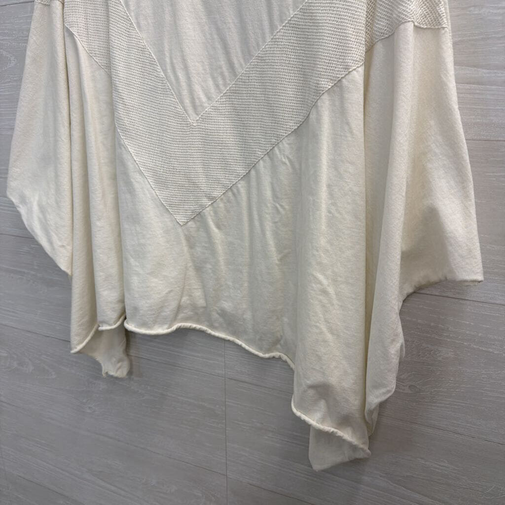 World Market Cream Boxy Cropped Slouchy Top One Size