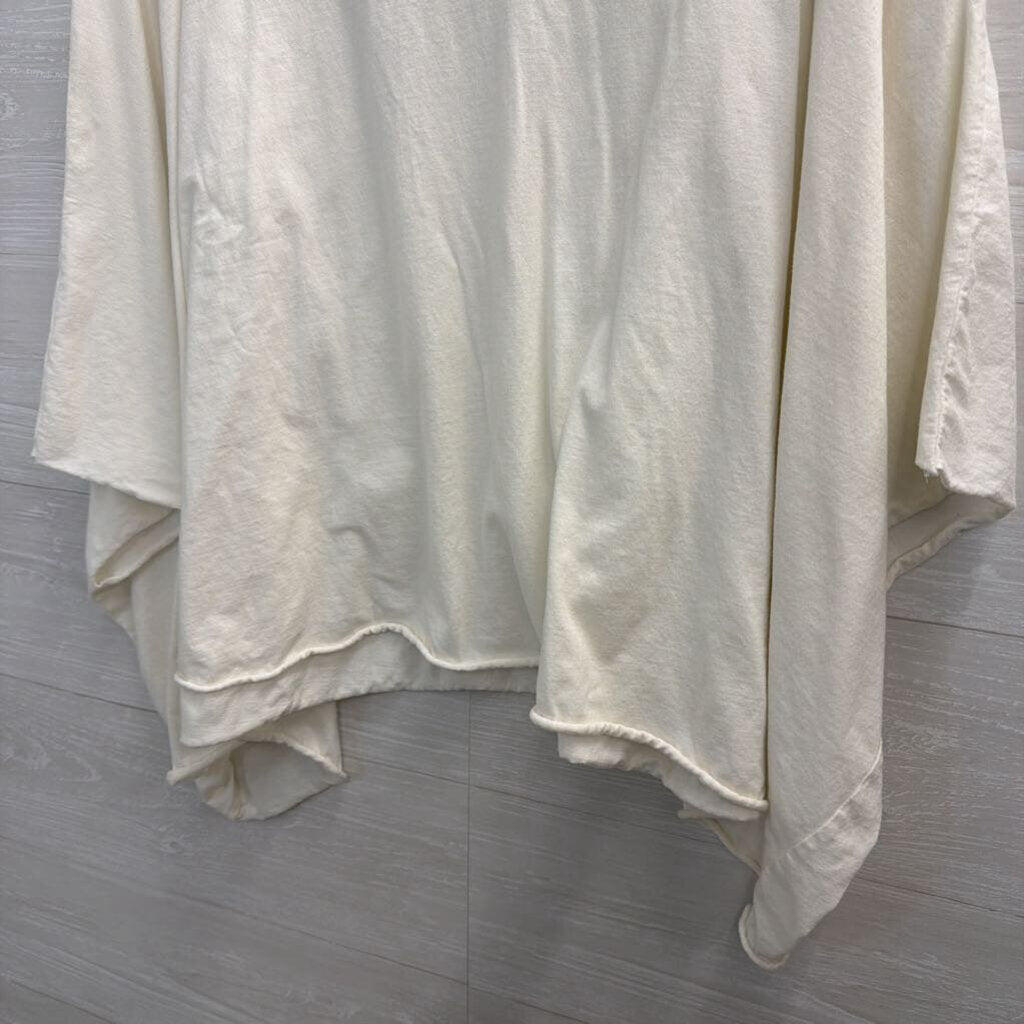 World Market Cream Boxy Cropped Slouchy Top One Size