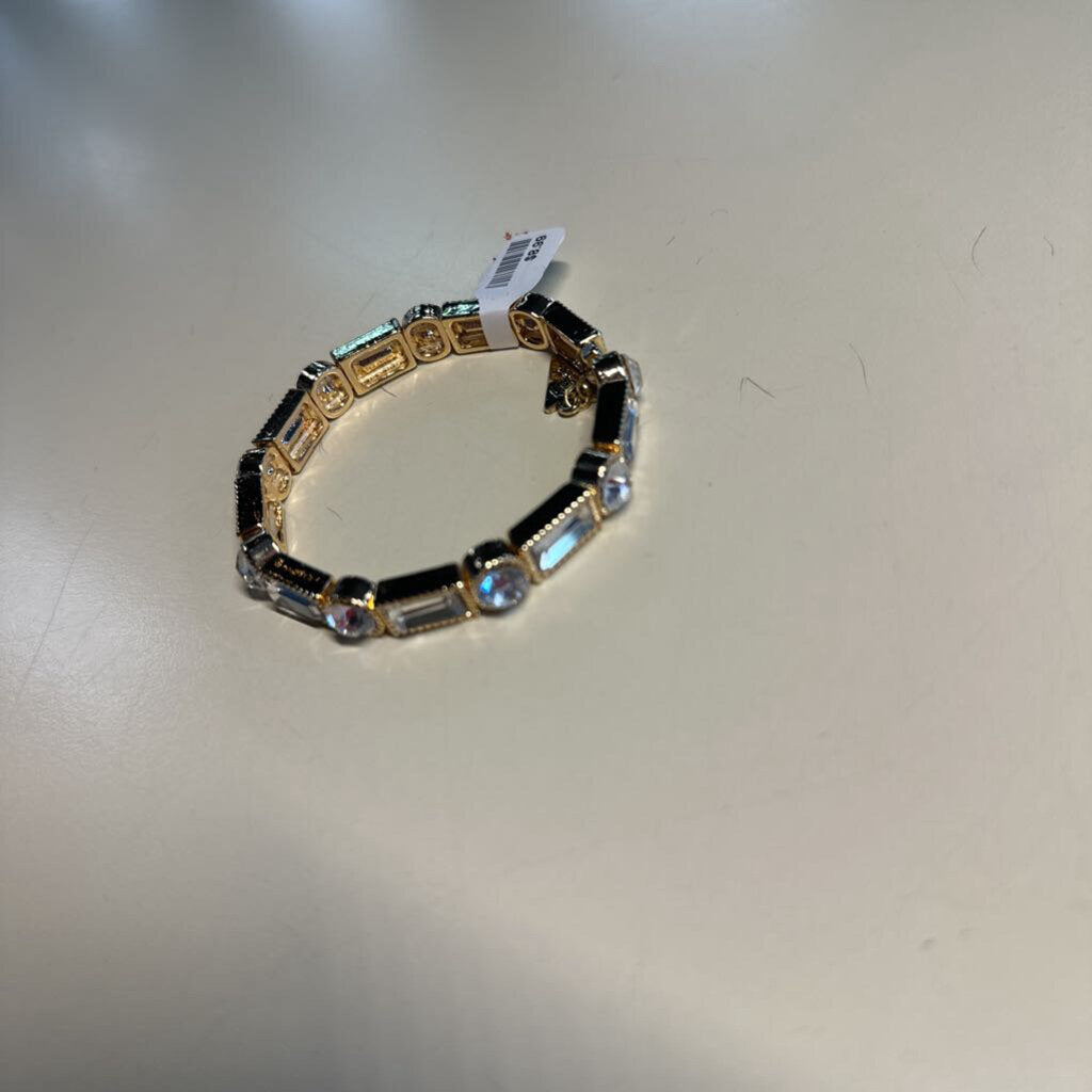 Gold/ Rhinestone Stretchy Bracelet