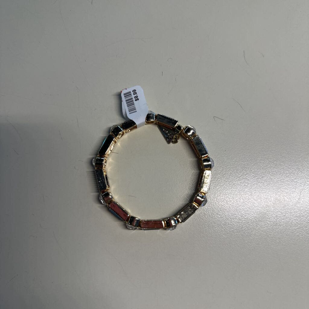 Gold/ Rhinestone Stretchy Bracelet