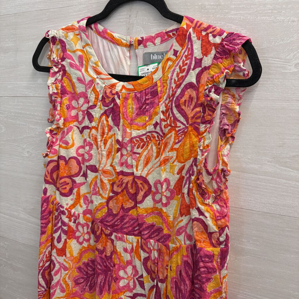 Blue B White/ Multi Print Dress Small