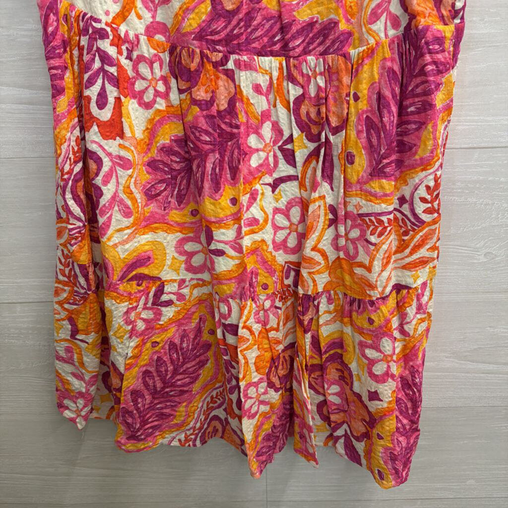 Blue B White/ Multi Print Dress Small