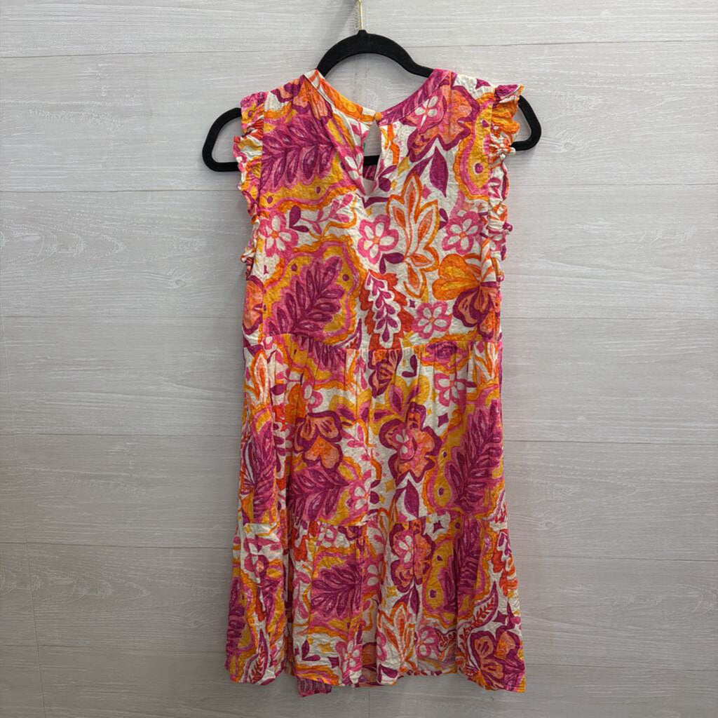 Blue B White/ Multi Print Dress Small
