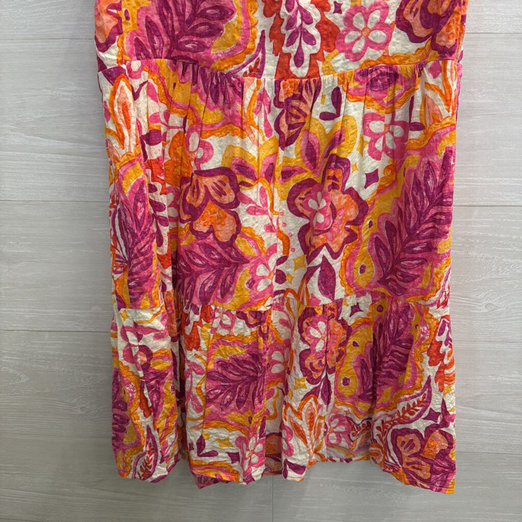 Blue B White/ Multi Print Dress Small