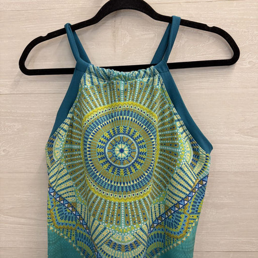 Prana Blue/ Green Print Top Large