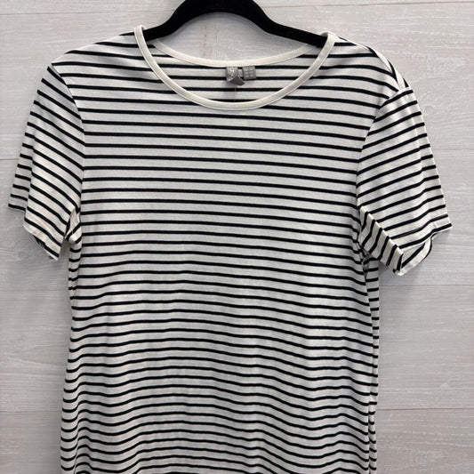 Asos White/ Black Striped Short Sleeve Top 10