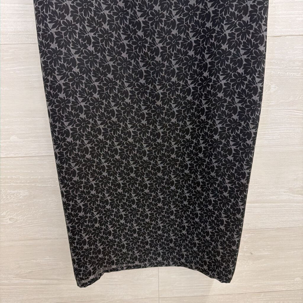 Black Floral Print Dress 1
