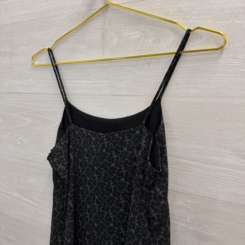 Black Floral Print Dress 1