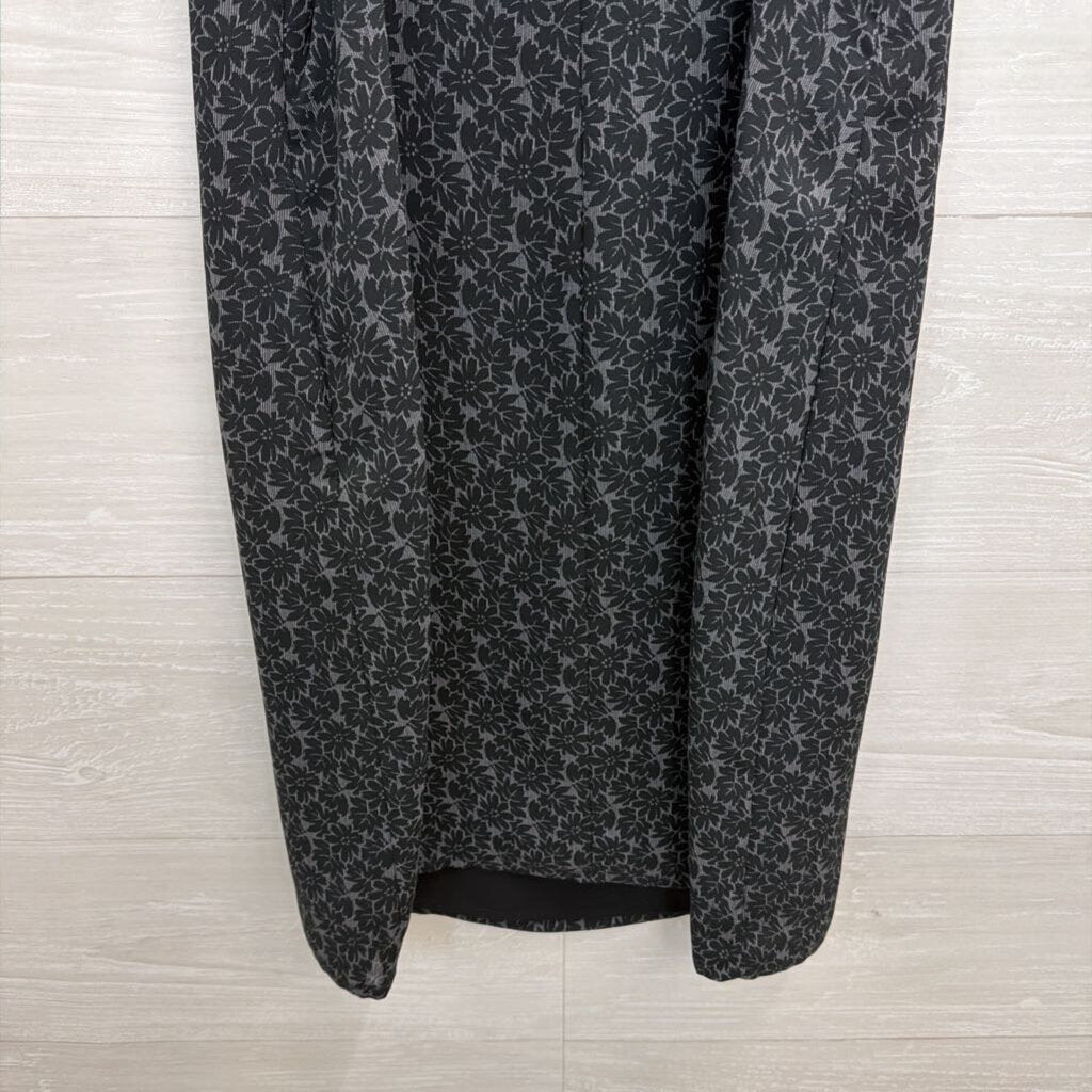 Black Floral Print Dress 1