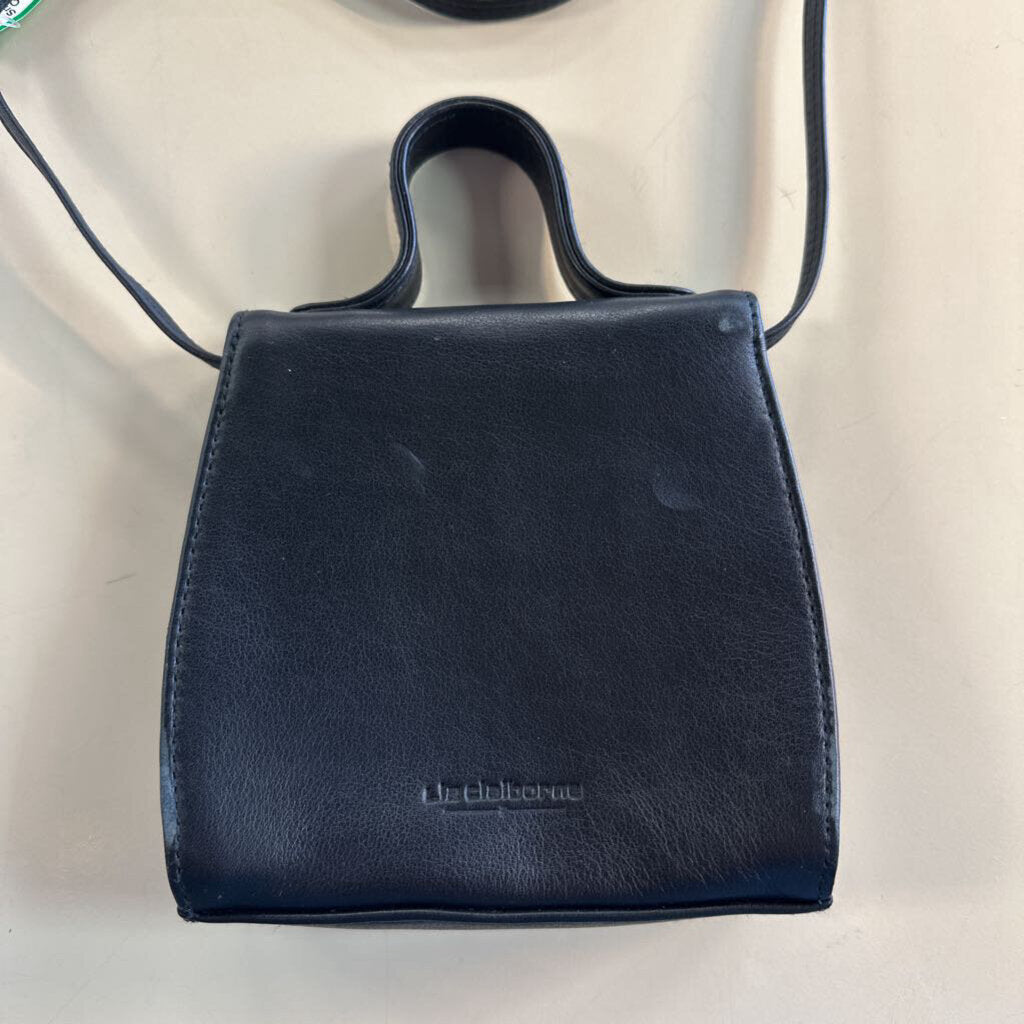 Leather Co. Small Black Leather Crossbody Purse