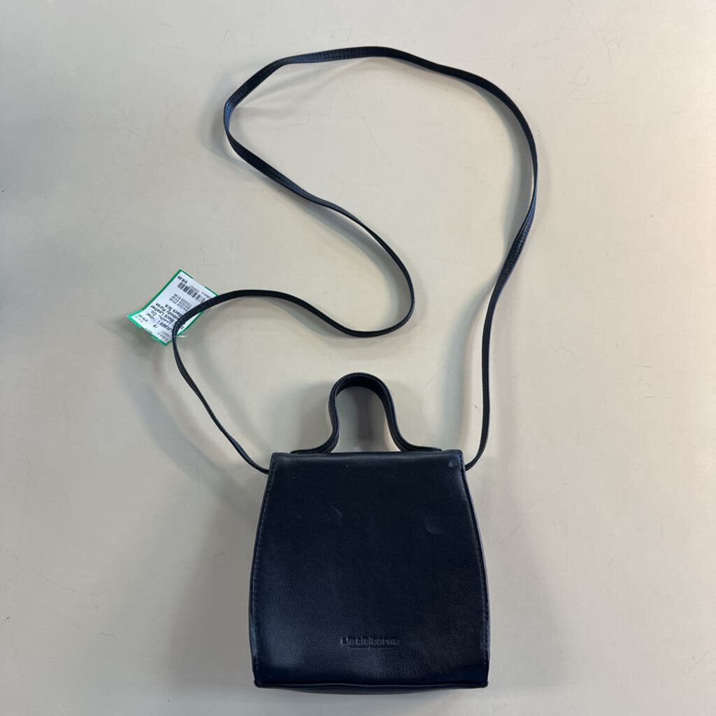 Leather Co. Small Black Leather Crossbody Purse