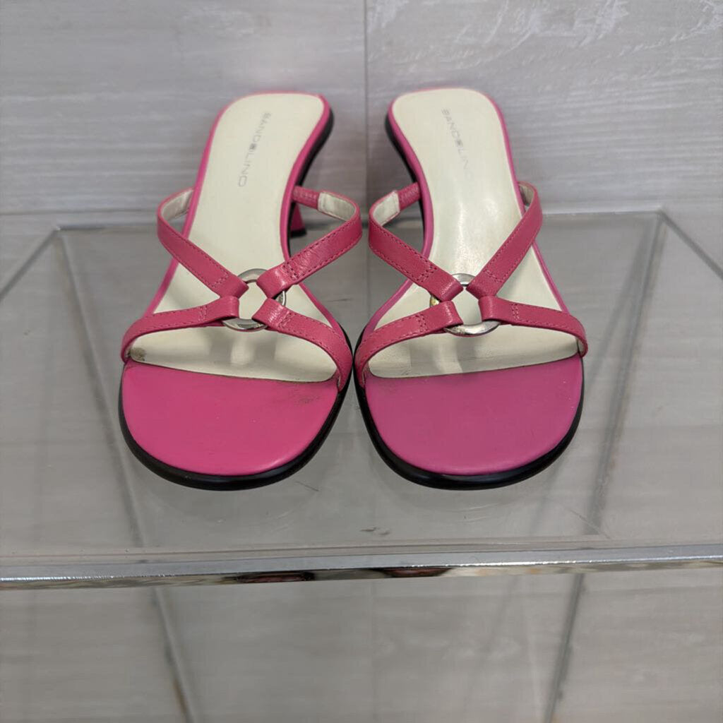 Bandolino Pink Strappy Sandal Heels 7