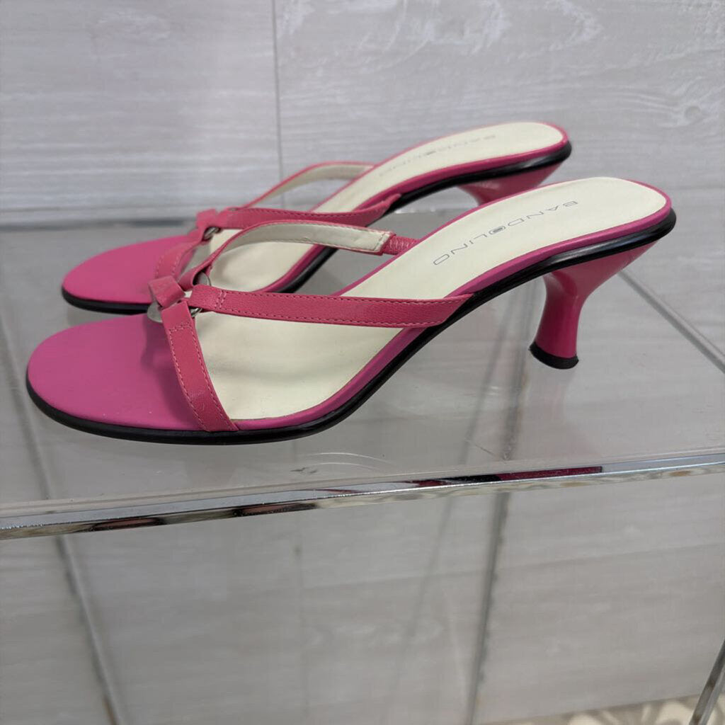 Bandolino Pink Strappy Sandal Heels 7