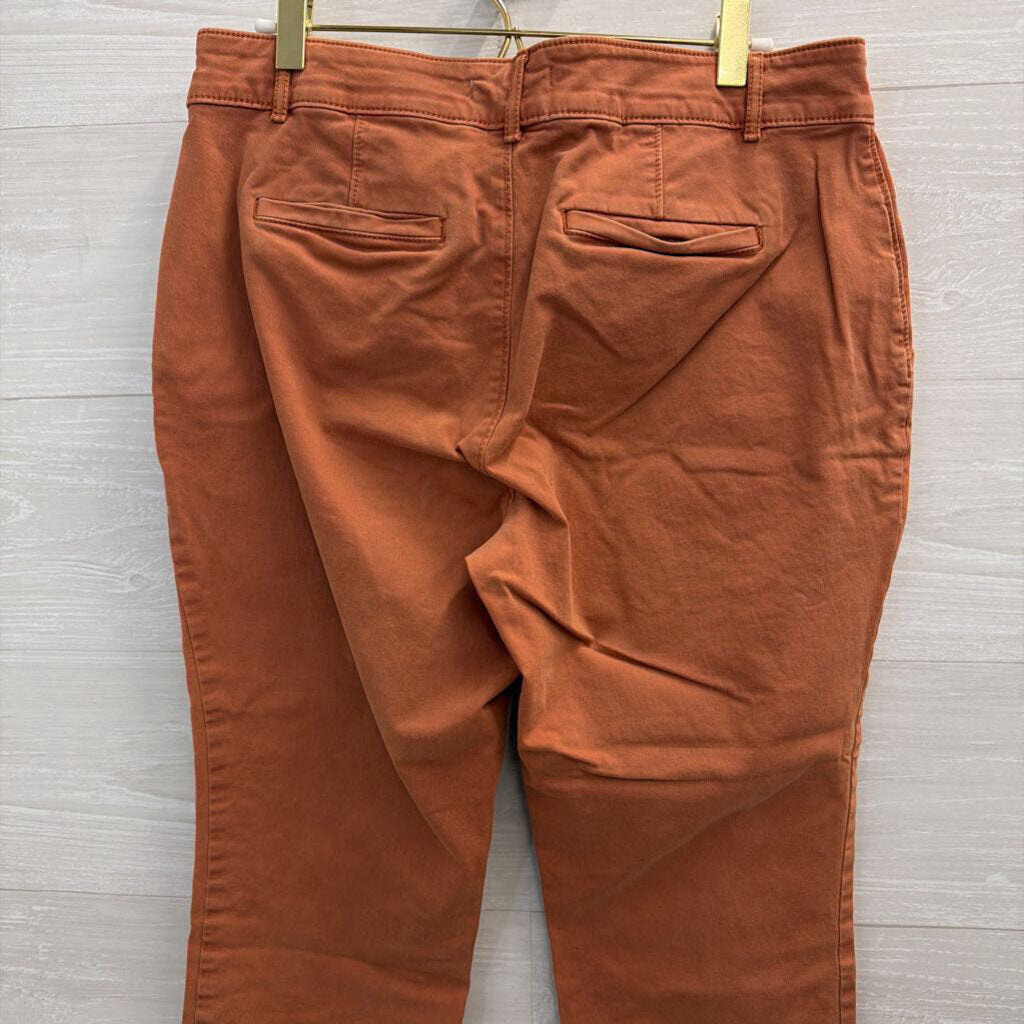 Loft Orange Straight Leg Pants Medium