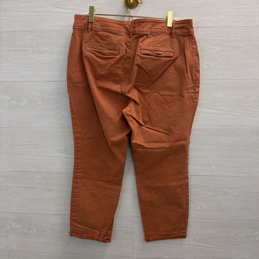 Loft Orange Straight Leg Pants Medium