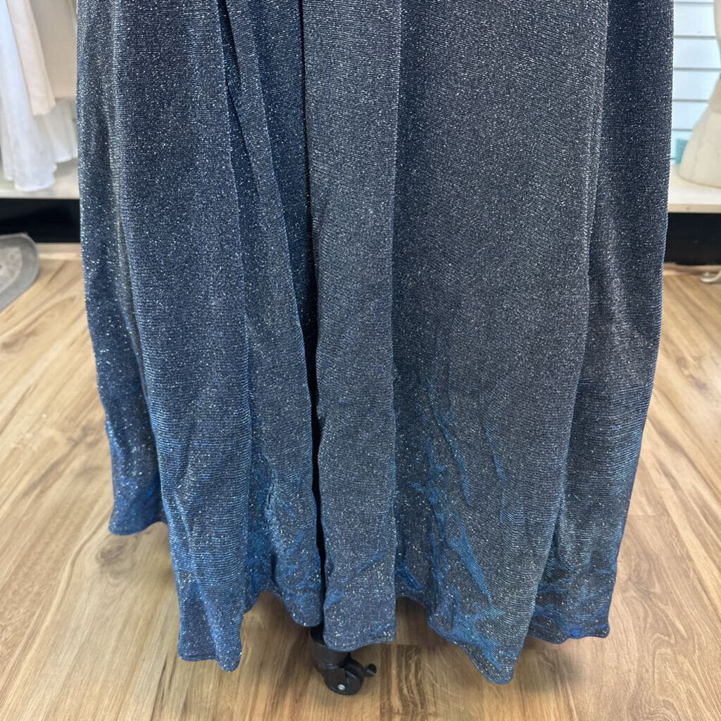 My Michelle Blue Shimmer A Line Long Formal Dress 5