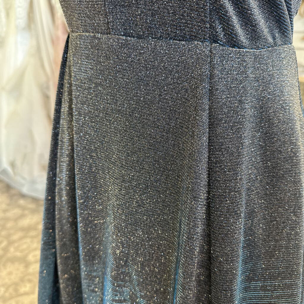 My Michelle Blue Shimmer A Line Long Formal Dress 5