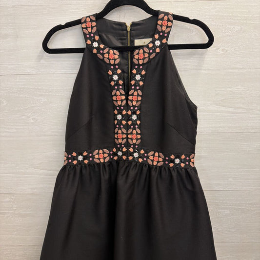Kate Spade Black/ Multi Embroidered Mosaic Midi Dress 4