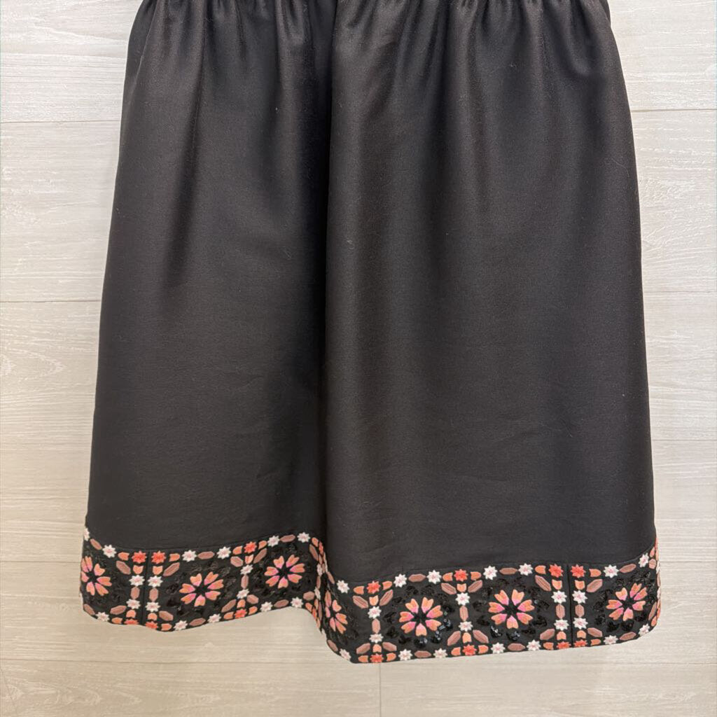 Kate Spade Black/ Multi Embroidered Mosaic Midi Dress 4