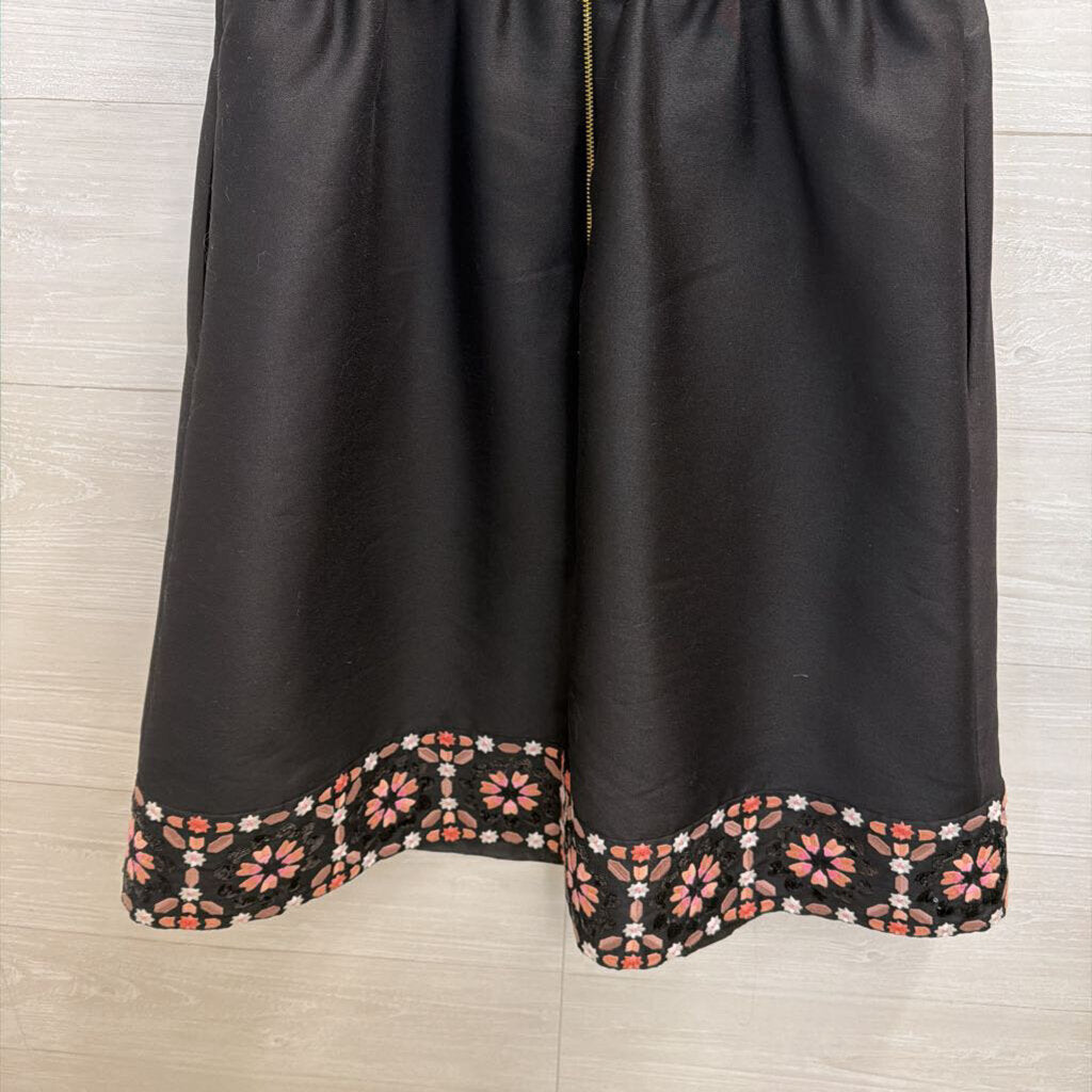 Kate Spade Black/ Multi Embroidered Mosaic Midi Dress 4