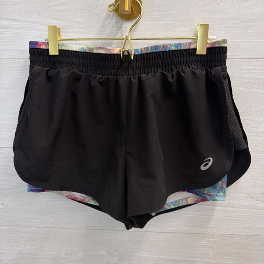Asics Black/ Multi Athletic Shorts Small