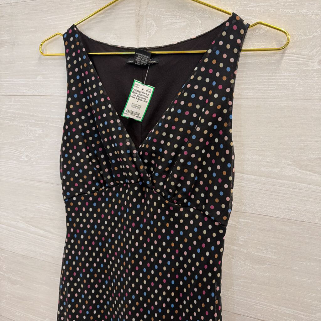 FLP Black/ Multi Polka Dot Sleeveless Dress 4